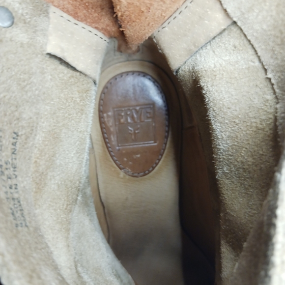 Frye Brown Tessa Short Suede Zippered Bootie - Picture 8 of 15